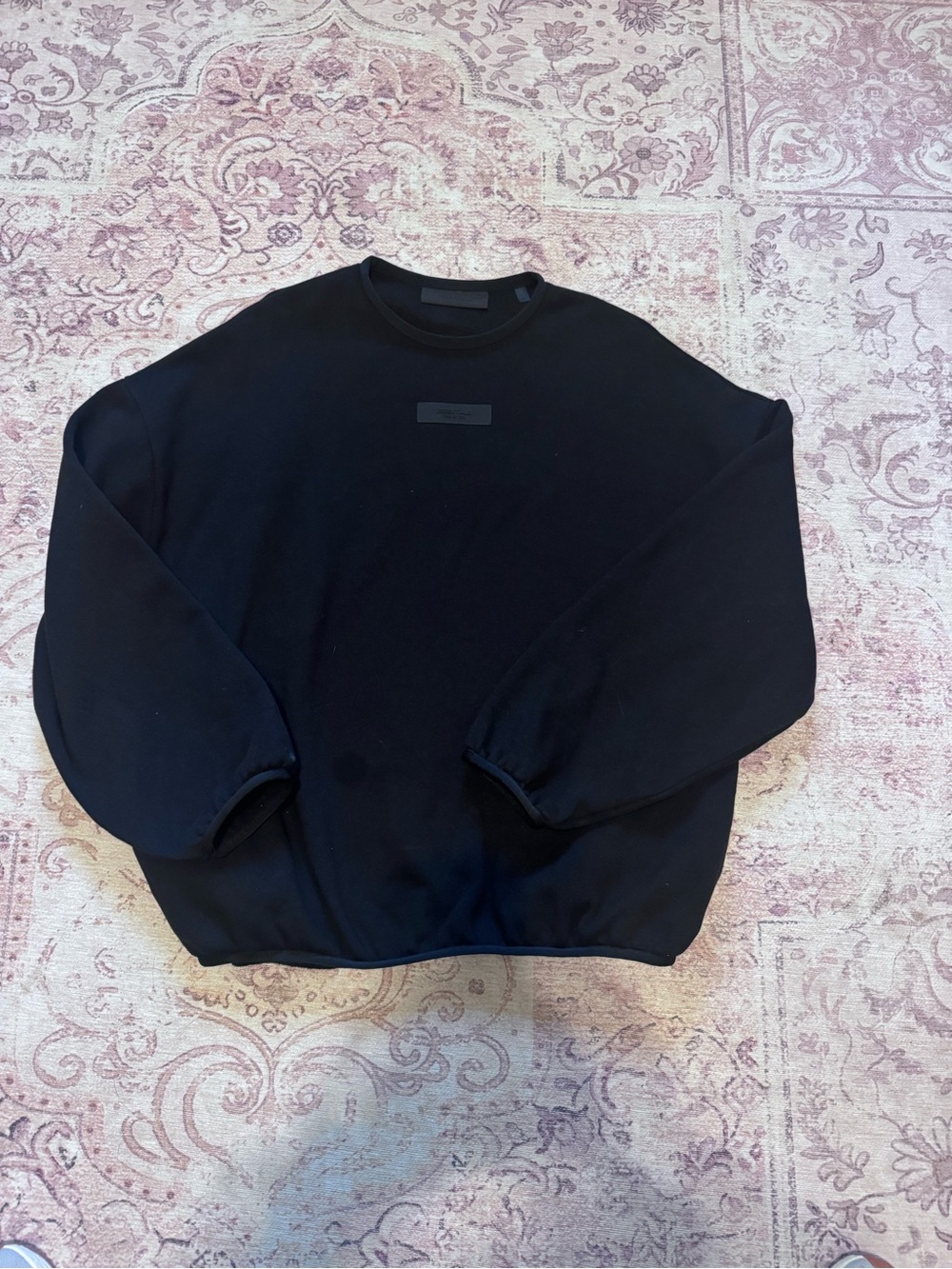Essentials Black Crewneck Sweatshirt